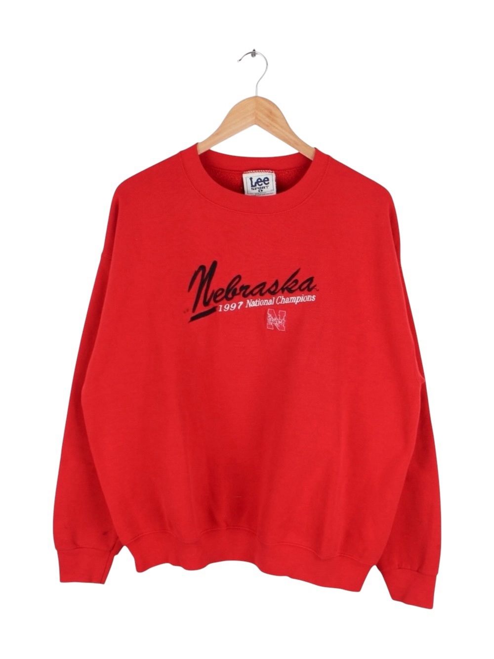 Vintage Nebraska Cornhuskers 1997 National Champions Embroidered Sweatshirt Lg